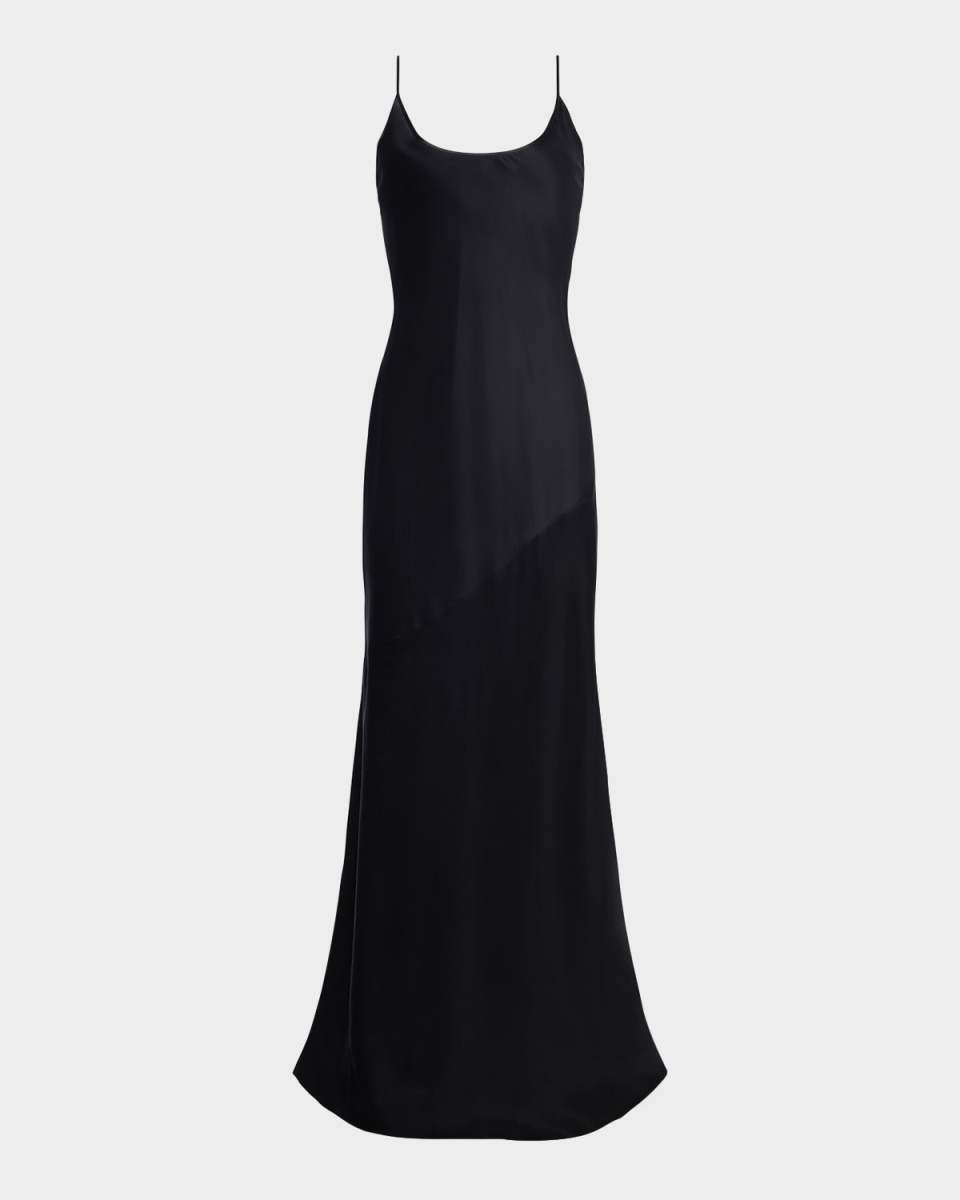 Charmaine U-Neck Silk Gown